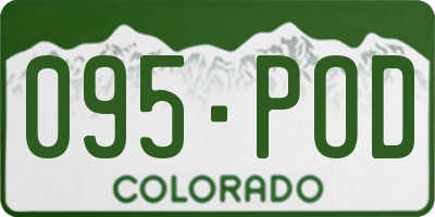 CO license plate 095POD