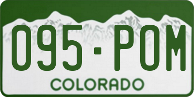 CO license plate 095POM