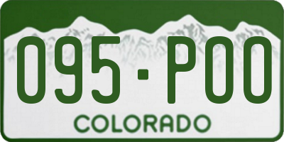 CO license plate 095POO