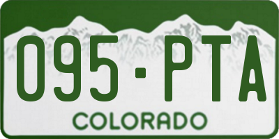 CO license plate 095PTA