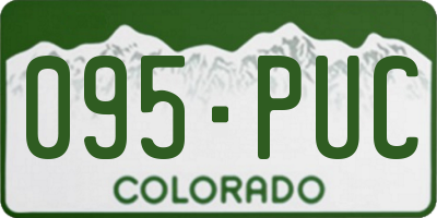 CO license plate 095PUC
