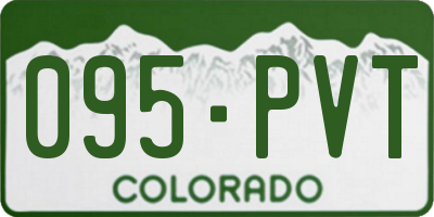 CO license plate 095PVT