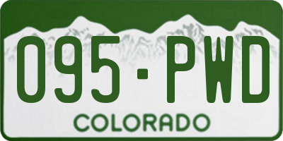 CO license plate 095PWD