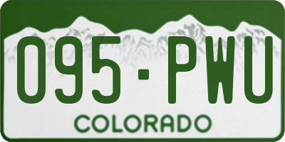 CO license plate 095PWU