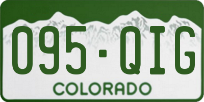 CO license plate 095QIG