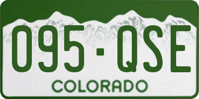 CO license plate 095QSE