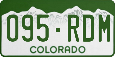 CO license plate 095RDM