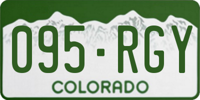 CO license plate 095RGY