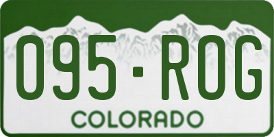 CO license plate 095ROG