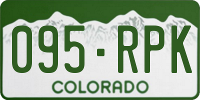 CO license plate 095RPK