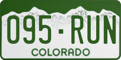 CO license plate 095RUN