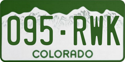CO license plate 095RWK