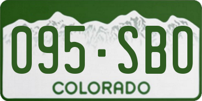 CO license plate 095SBO