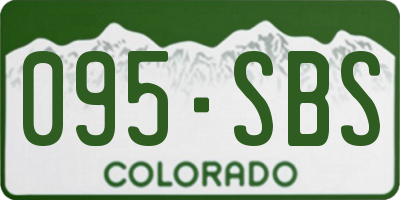 CO license plate 095SBS