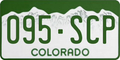 CO license plate 095SCP