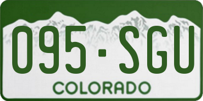 CO license plate 095SGU