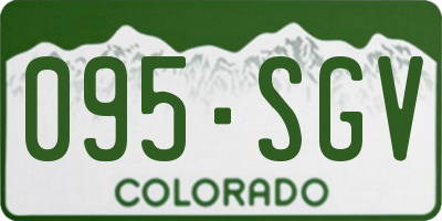 CO license plate 095SGV