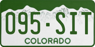CO license plate 095SIT
