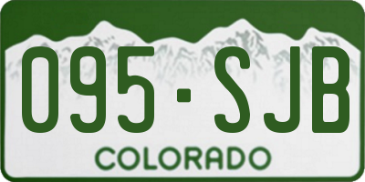 CO license plate 095SJB