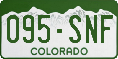CO license plate 095SNF