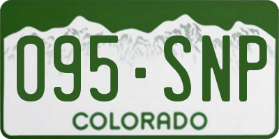 CO license plate 095SNP