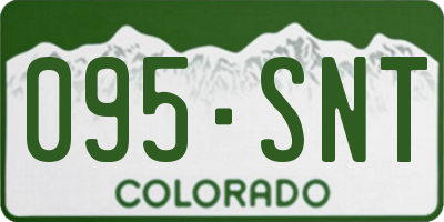CO license plate 095SNT