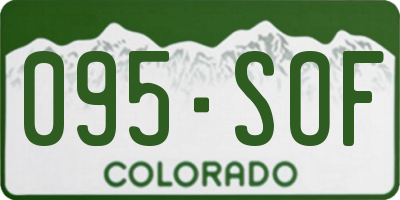 CO license plate 095SOF