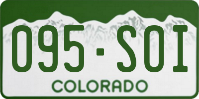 CO license plate 095SOI