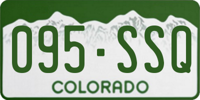 CO license plate 095SSQ
