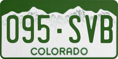 CO license plate 095SVB