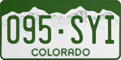 CO license plate 095SYI