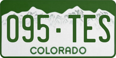 CO license plate 095TES