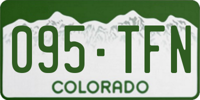 CO license plate 095TFN