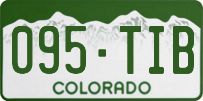 CO license plate 095TIB