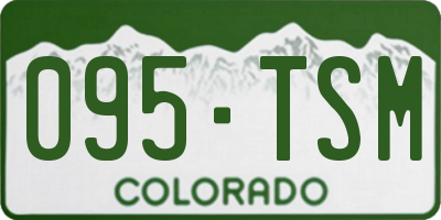 CO license plate 095TSM