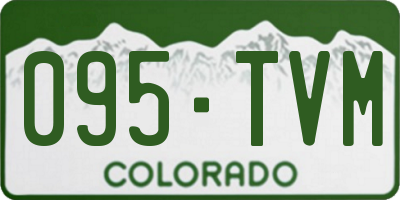 CO license plate 095TVM
