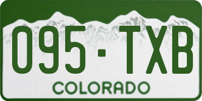 CO license plate 095TXB
