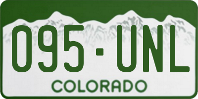 CO license plate 095UNL