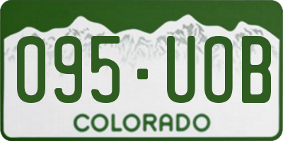 CO license plate 095UOB
