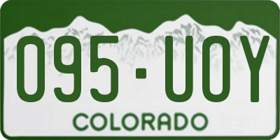 CO license plate 095UOY