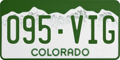 CO license plate 095VIG