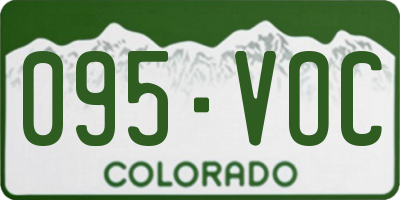 CO license plate 095VOC