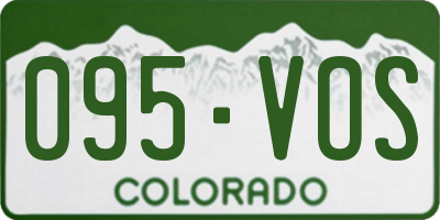 CO license plate 095VOS
