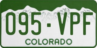CO license plate 095VPF