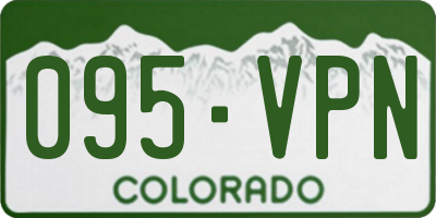 CO license plate 095VPN