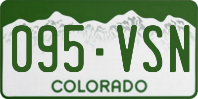 CO license plate 095VSN