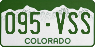 CO license plate 095VSS