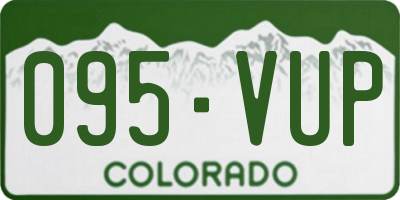 CO license plate 095VUP