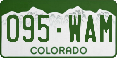CO license plate 095WAM