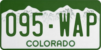 CO license plate 095WAP